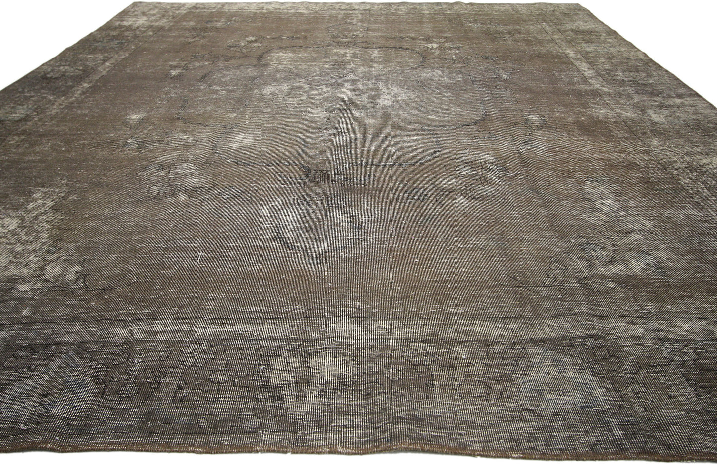9 x 12 Vintage Distressed Overdyed Rug 60683