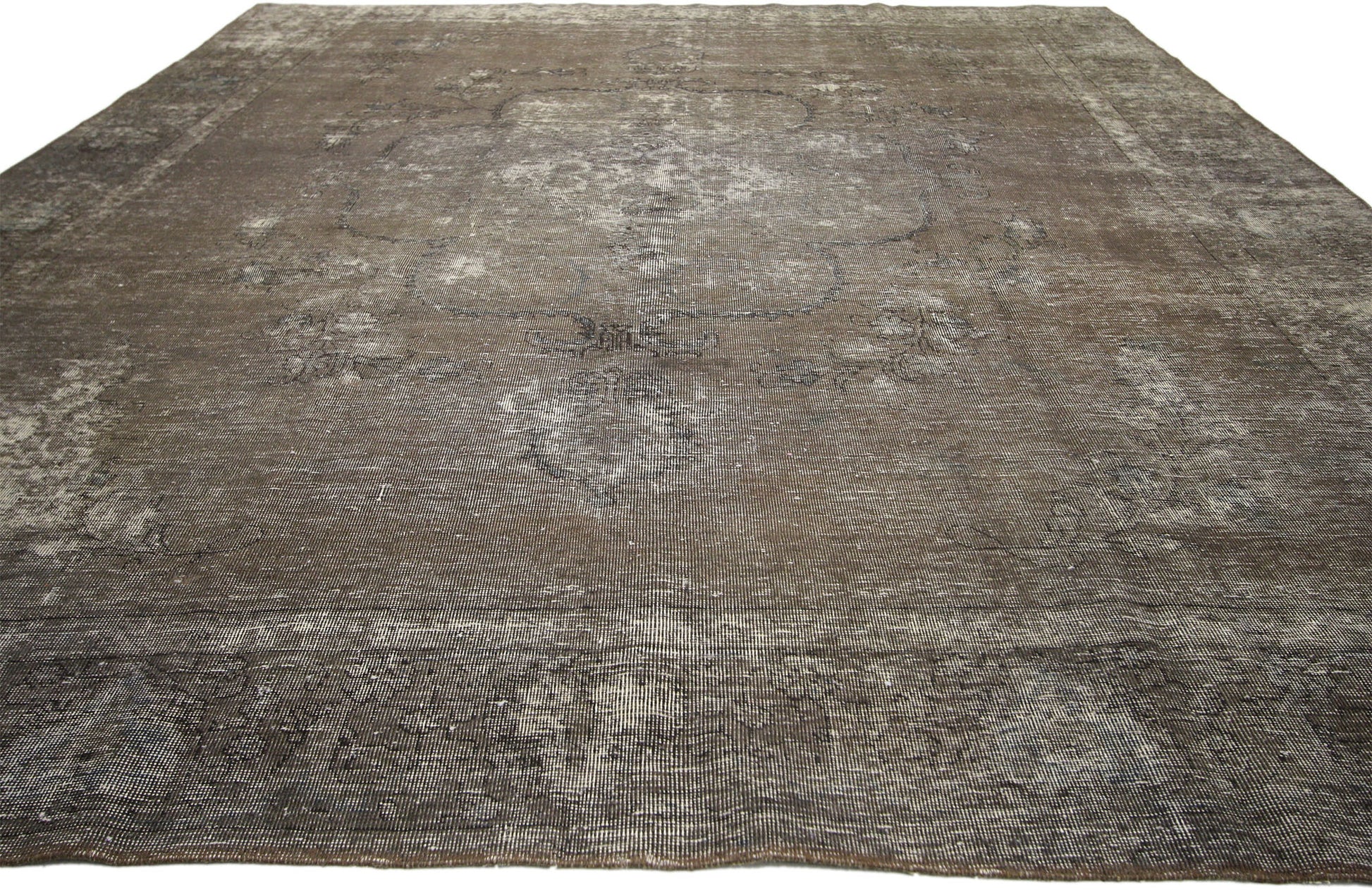 9 x 12 Vintage Distressed Overdyed Rug 60683