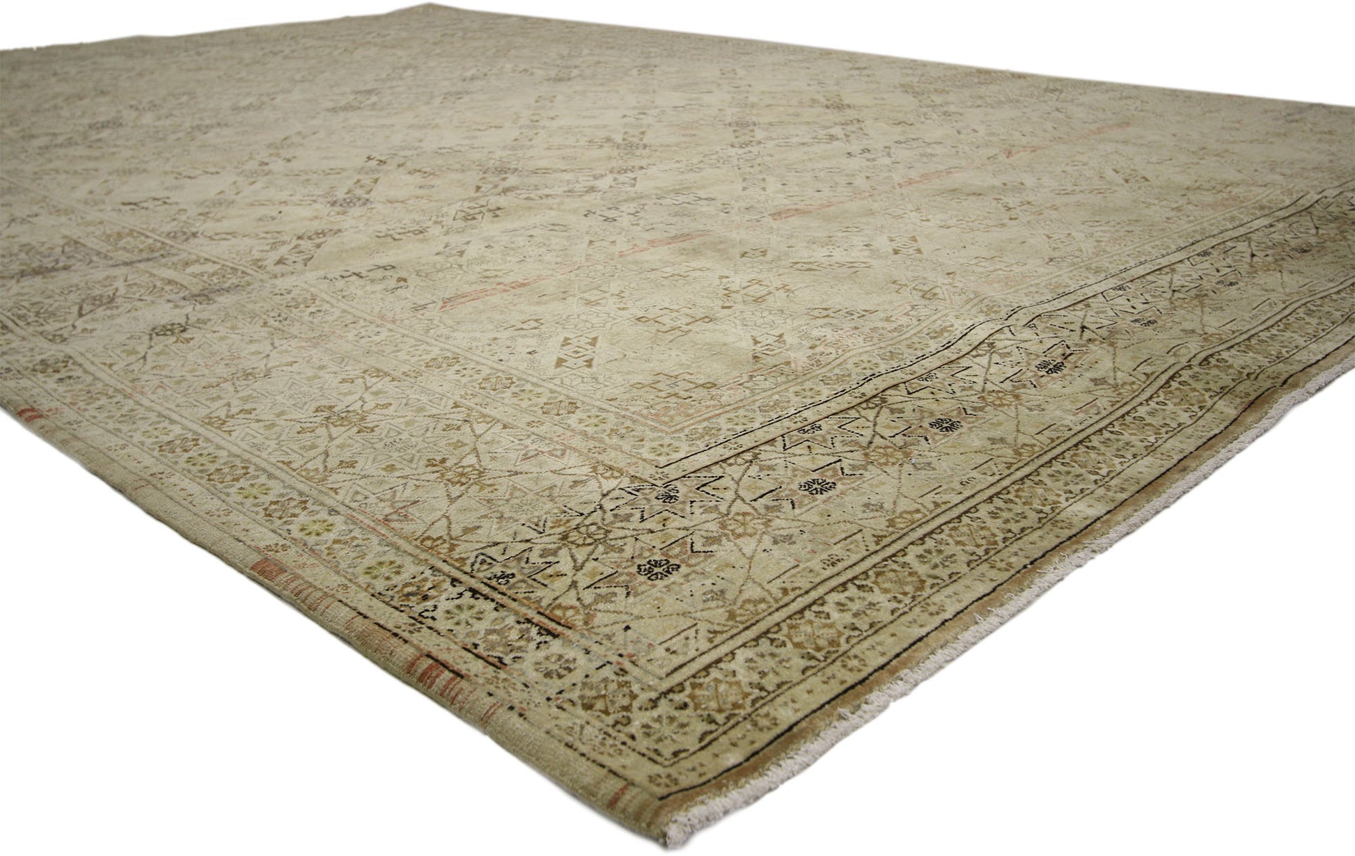 10 x 14 Vintage Persian Tabriz Rug 60689
