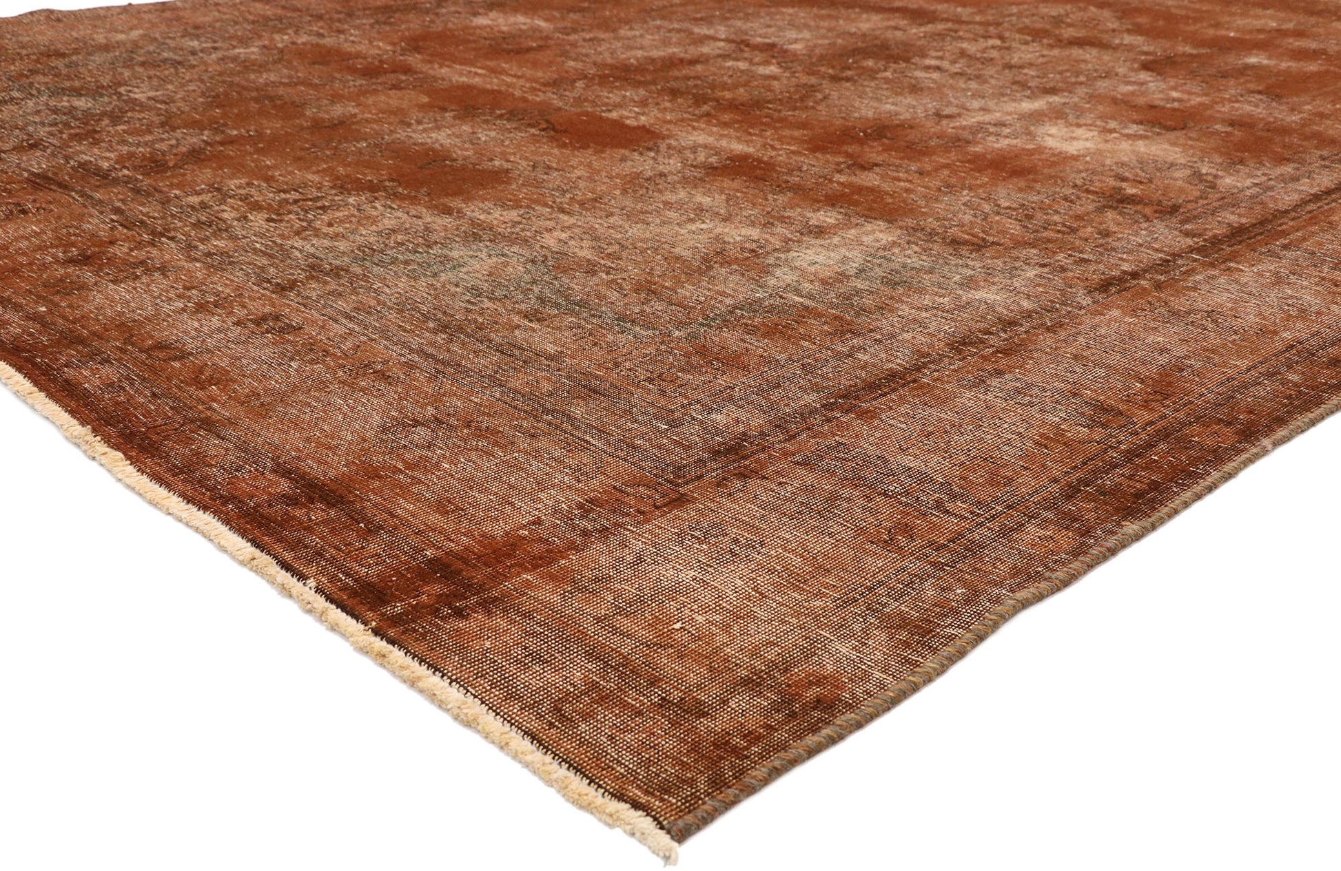 9 x 13 Vintage Distressed Overdyed Rug 60691