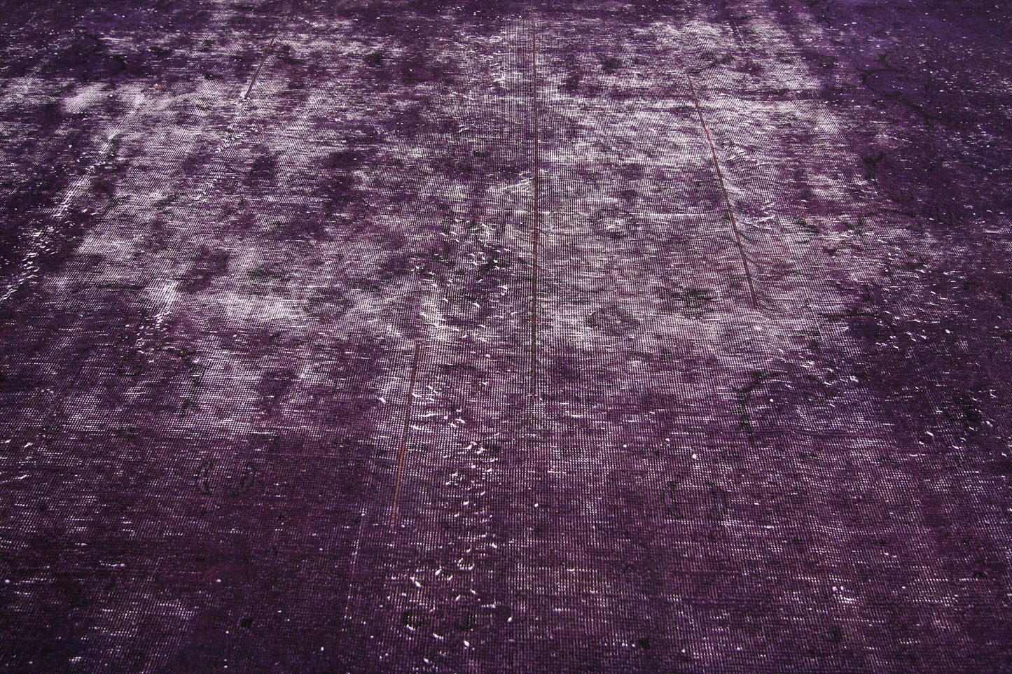9 x 12 Vintage Distressed Overdyed Rug 60695