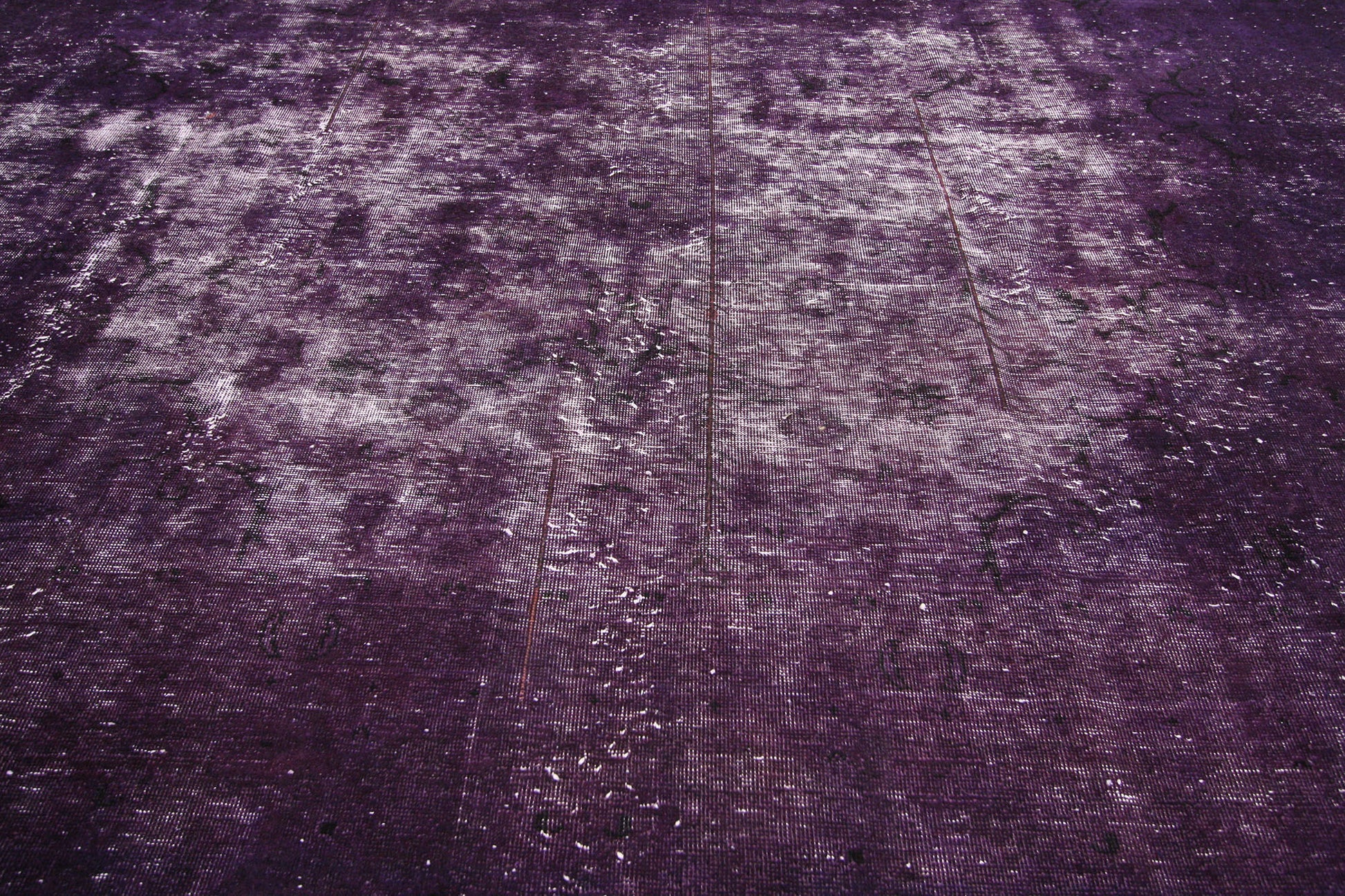 9 x 12 Vintage Distressed Overdyed Rug 60695