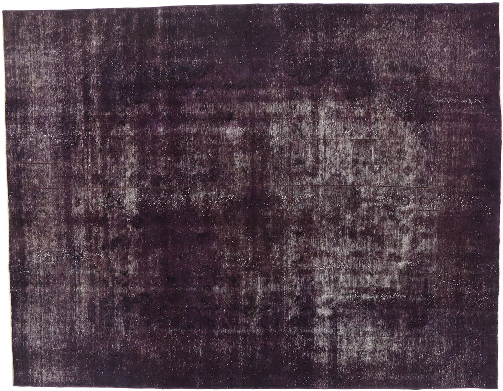 9 x 12 Vintage Distressed Overdyed Rug 60695
