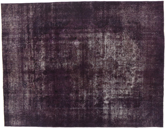 9 x 12 Vintage Distressed Overdyed Rug 60695