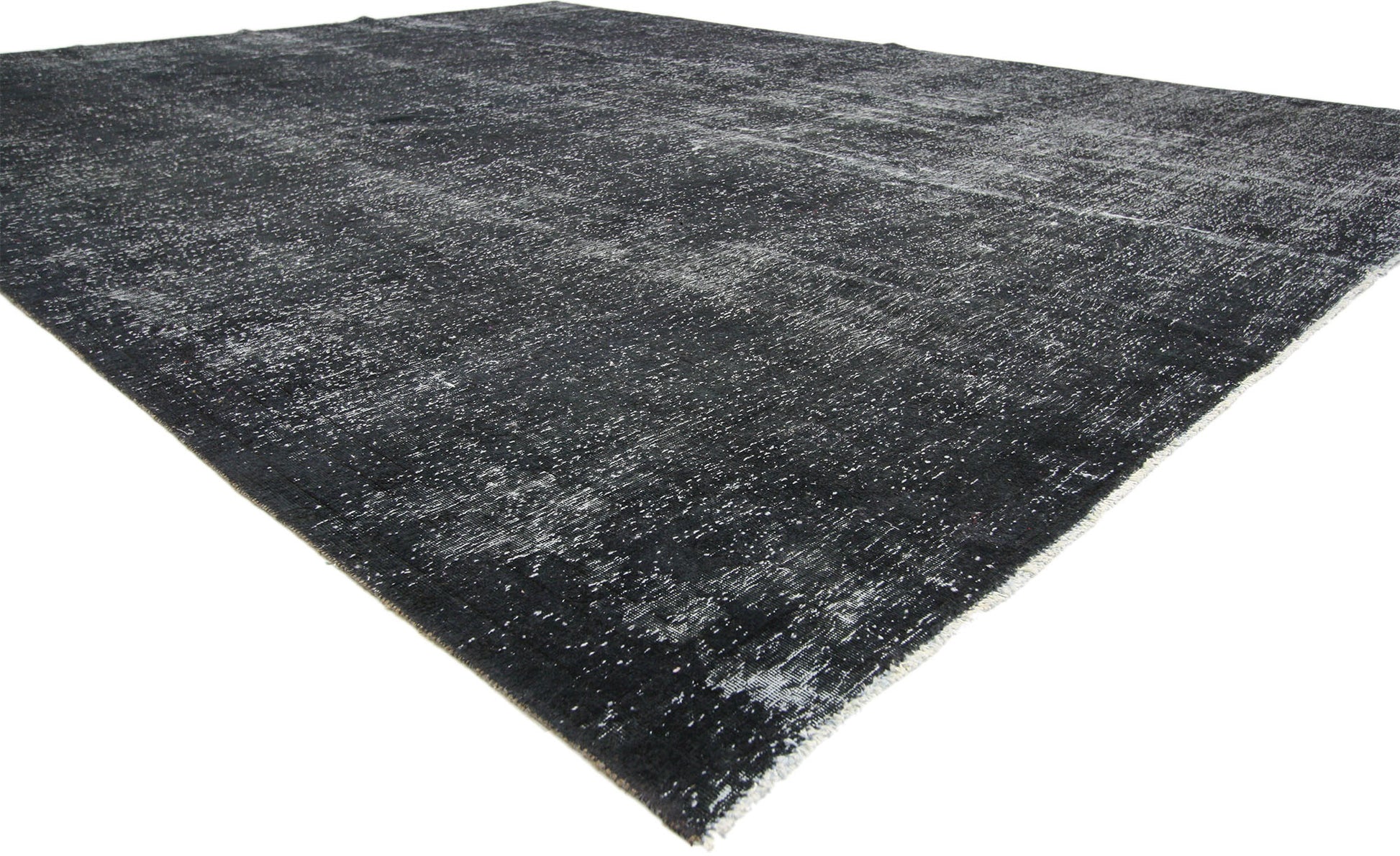 9 x 12 Vintage Distressed Overdyed Rug 60697