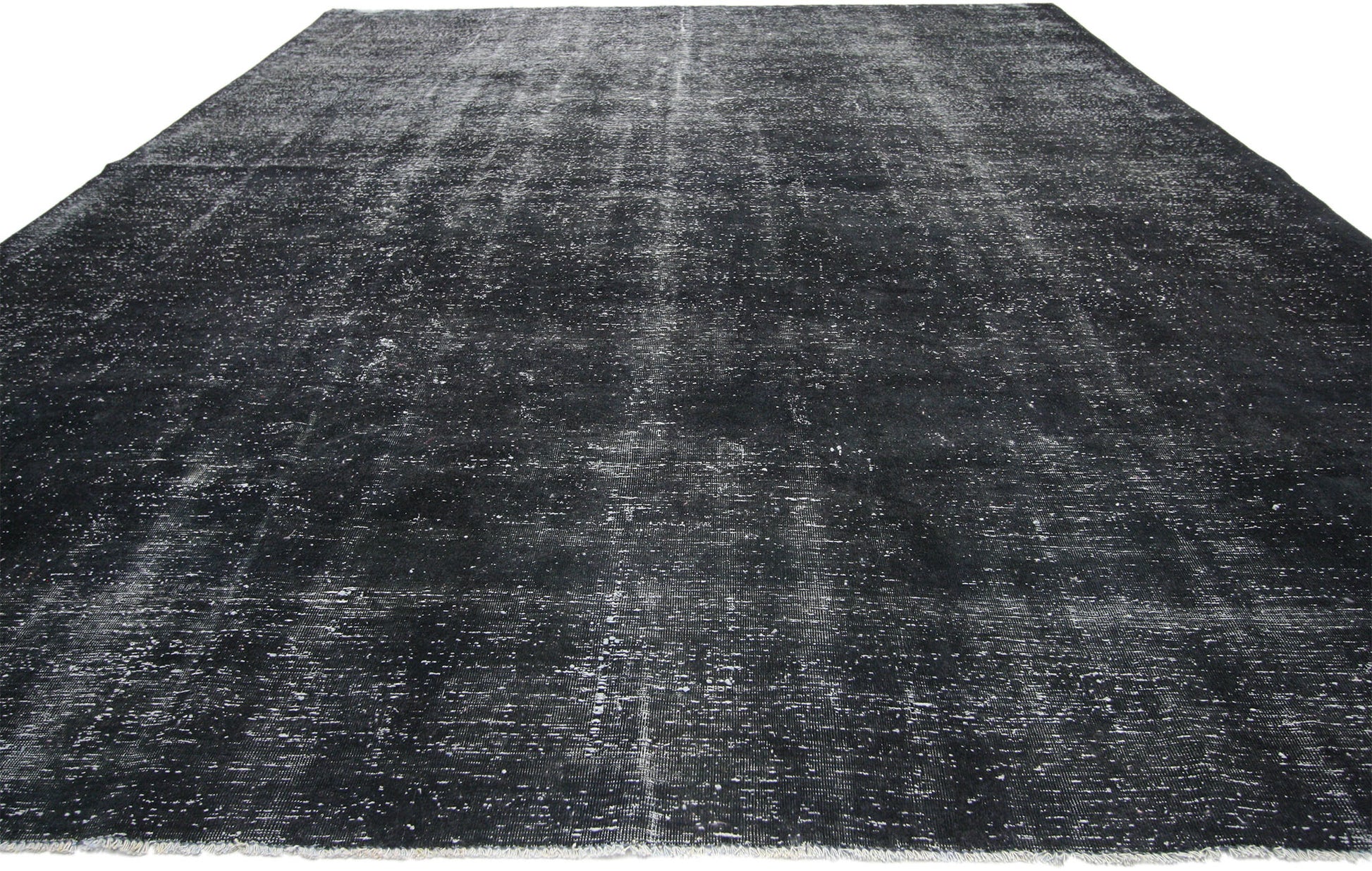 9 x 12 Vintage Distressed Overdyed Rug 60697