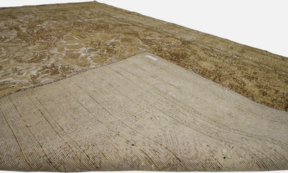 8 x 9 Vintage Distressed Overdyed Persian Rug 60717