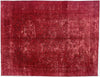 9 x 12 Vintage Red Overdyed Rug 60722