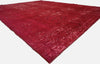 9 x 12 Vintage Red Overdyed Rug 60722