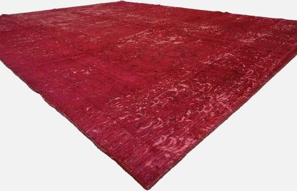 9 x 12 Vintage Red Overdyed Rug 60722