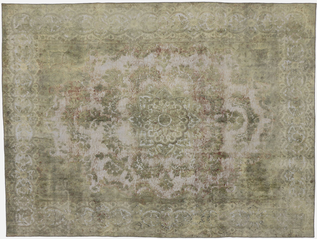 10 x 13 Vintage Distressed Overdyed Rug 60725