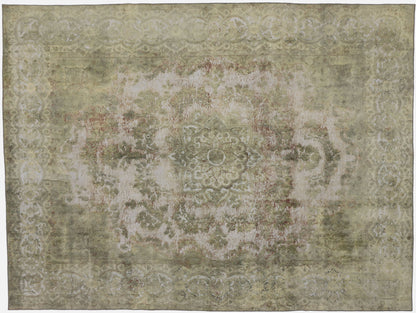 10 x 13 Vintage Distressed Overdyed Rug 60725