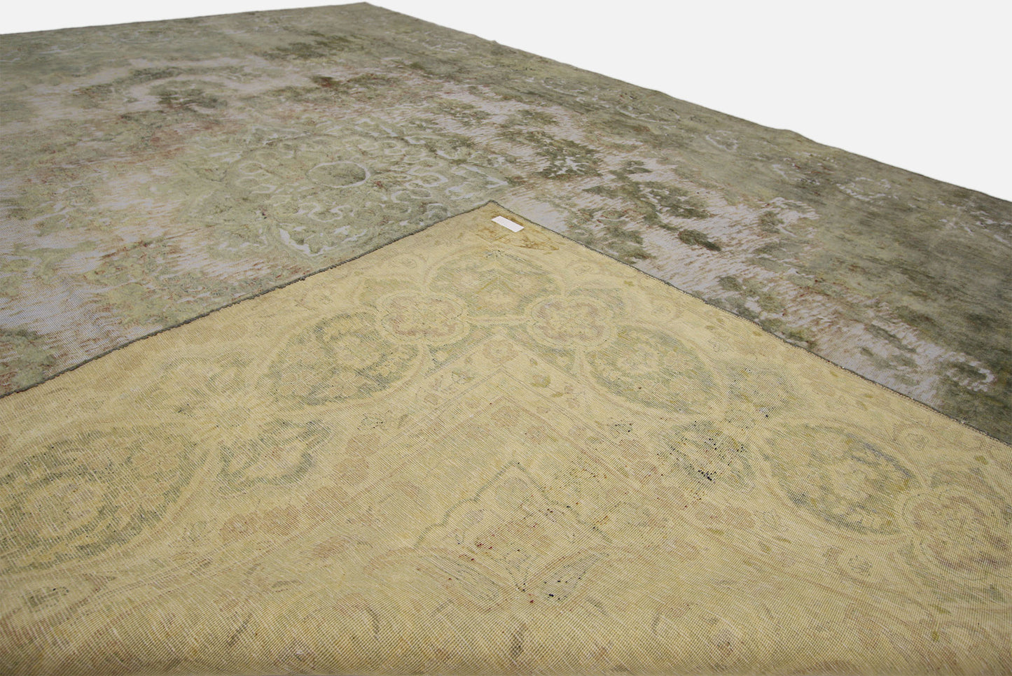 10 x 13 Vintage Distressed Overdyed Rug 60725