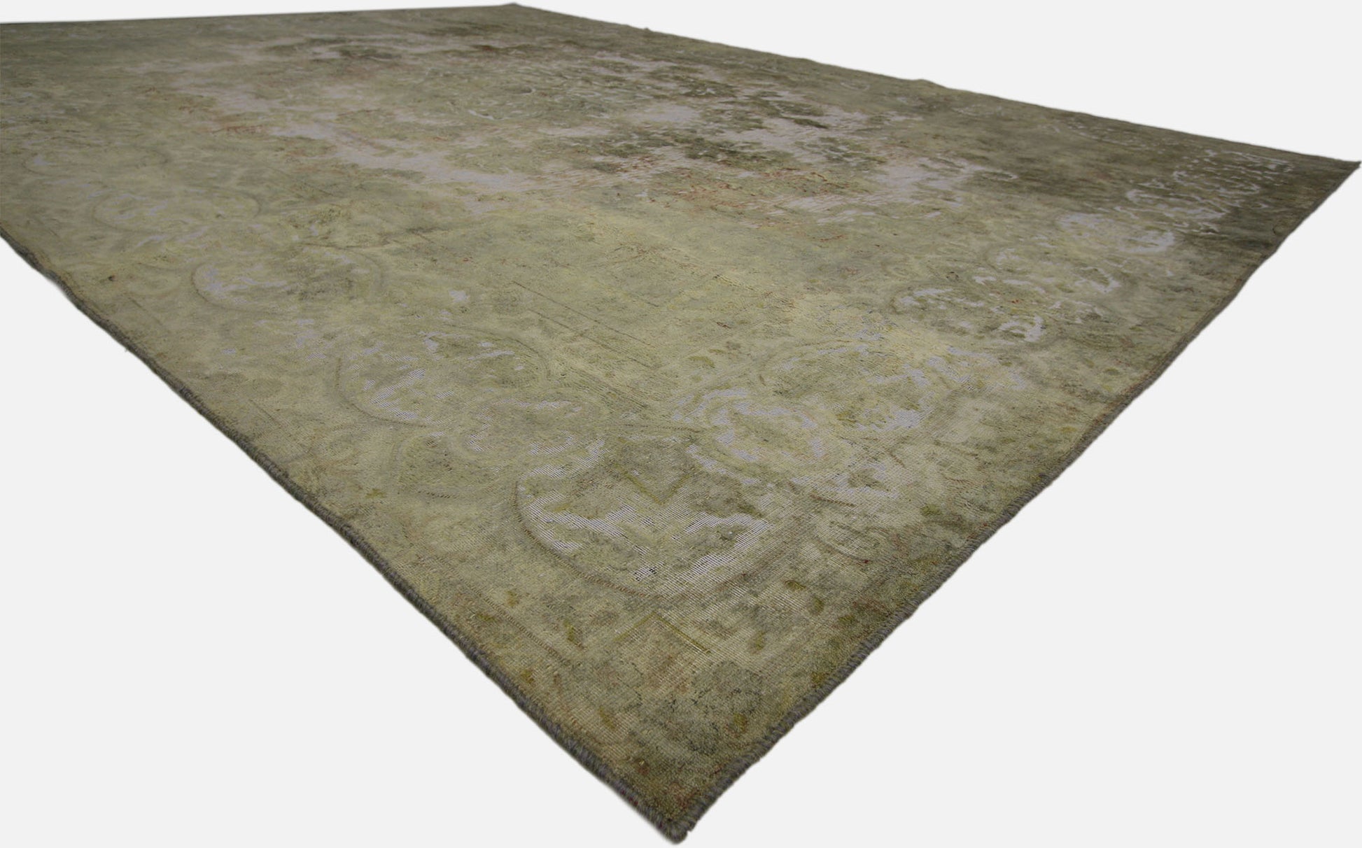 10 x 13 Vintage Distressed Overdyed Rug 60725
