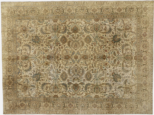 10 x 13 Vintage Persian Tabriz Rug 60728