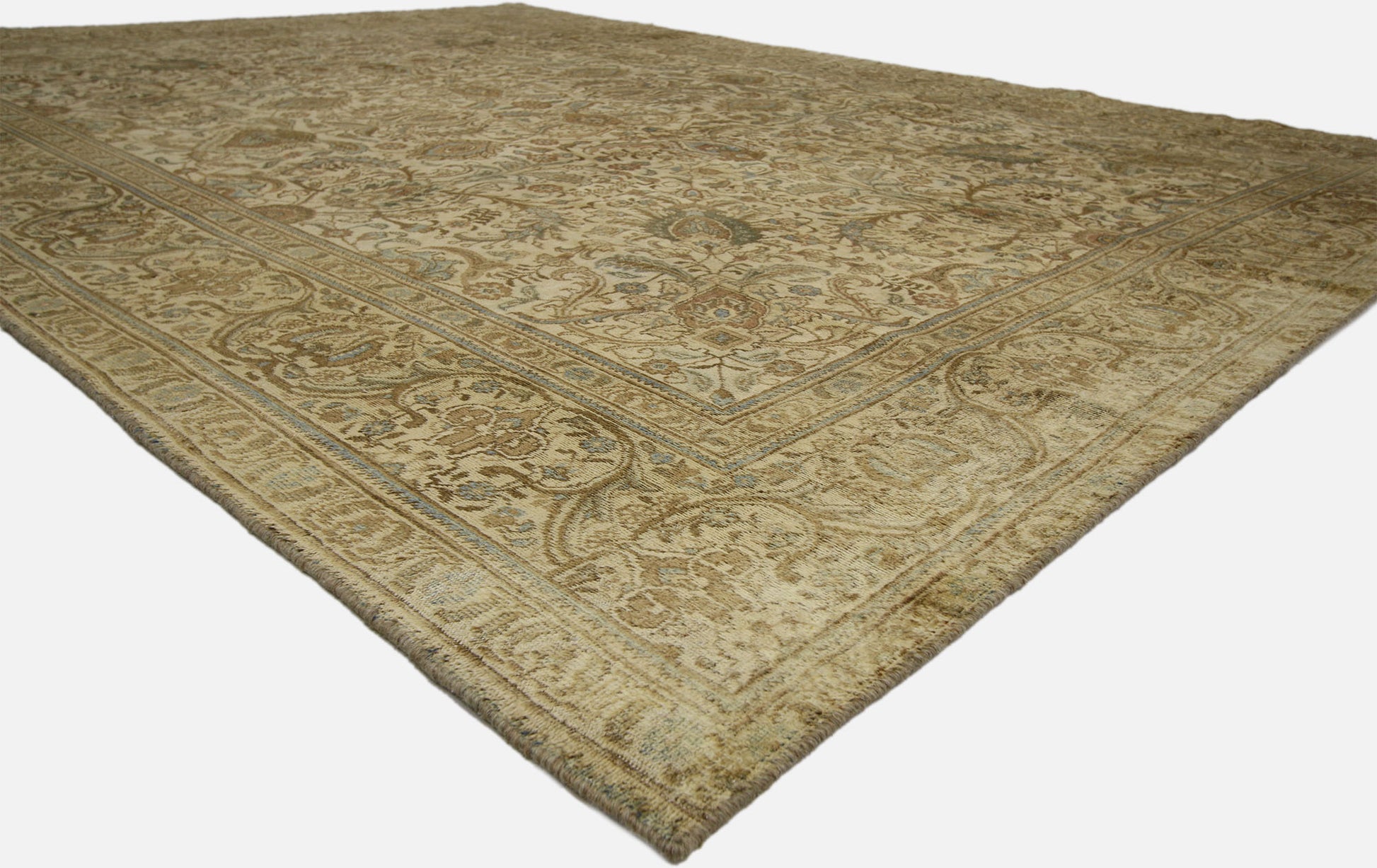10 x 13 Vintage Persian Tabriz Rug 60728
