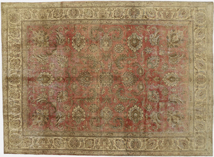 10 x 14 Vintage Tabriz Rug 60734