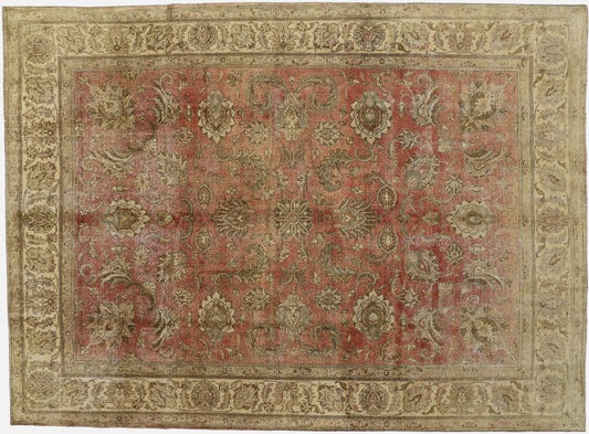10 x 14 Vintage Tabriz Rug 60734