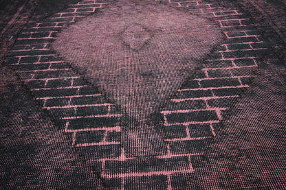 4 x 6 Vintage Distressed Overdyed Rug 60736