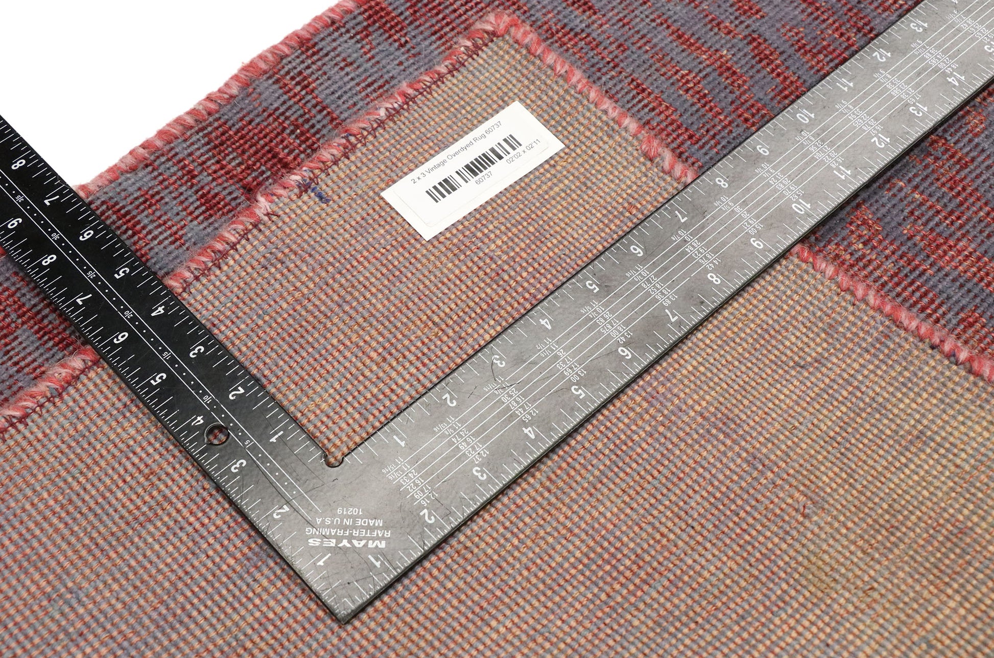 2 x 3 Vintage Turkish Overdyed Rug 60737
