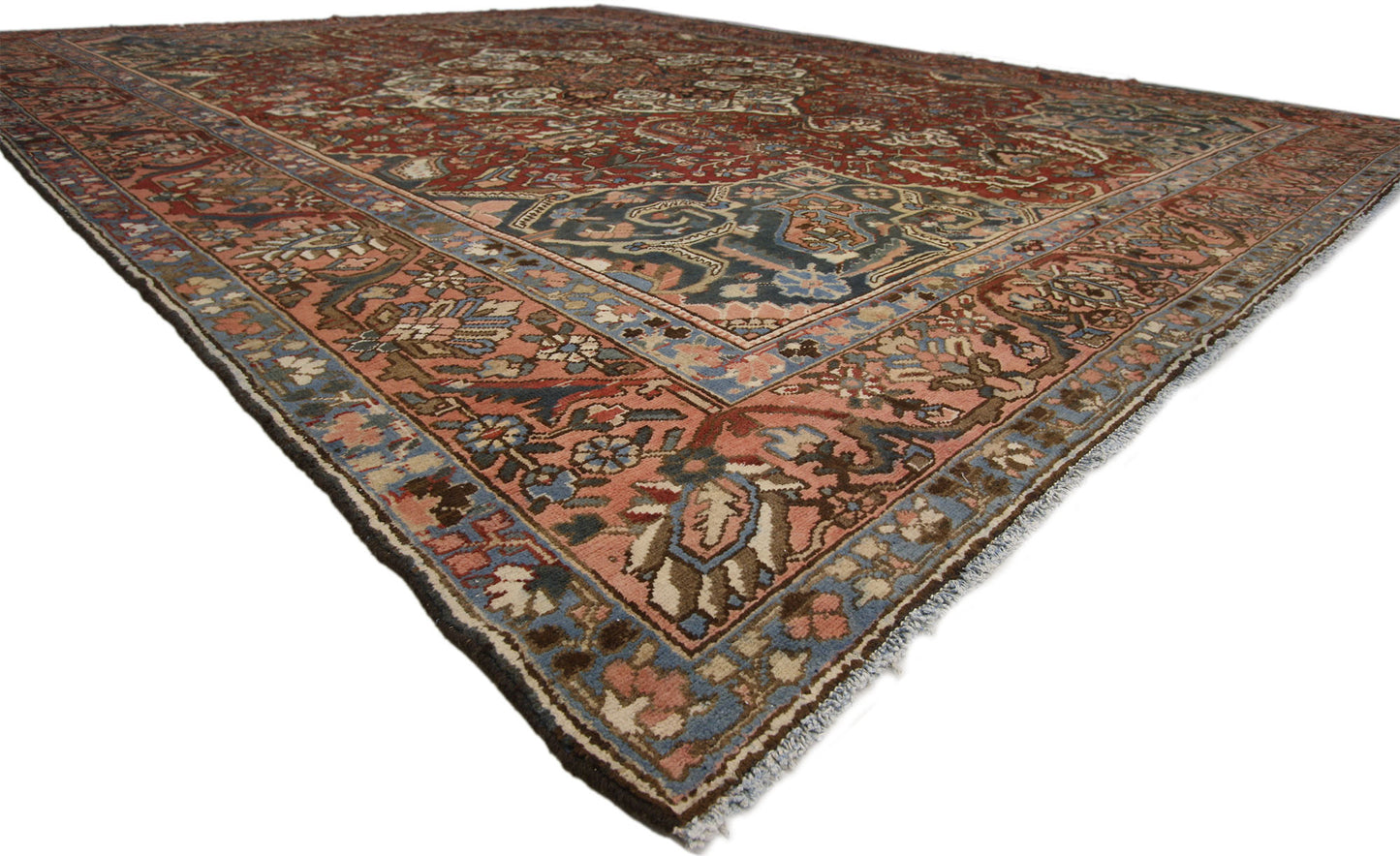 12 x 16 Vintage Persian Bakhtiari Rug 60743