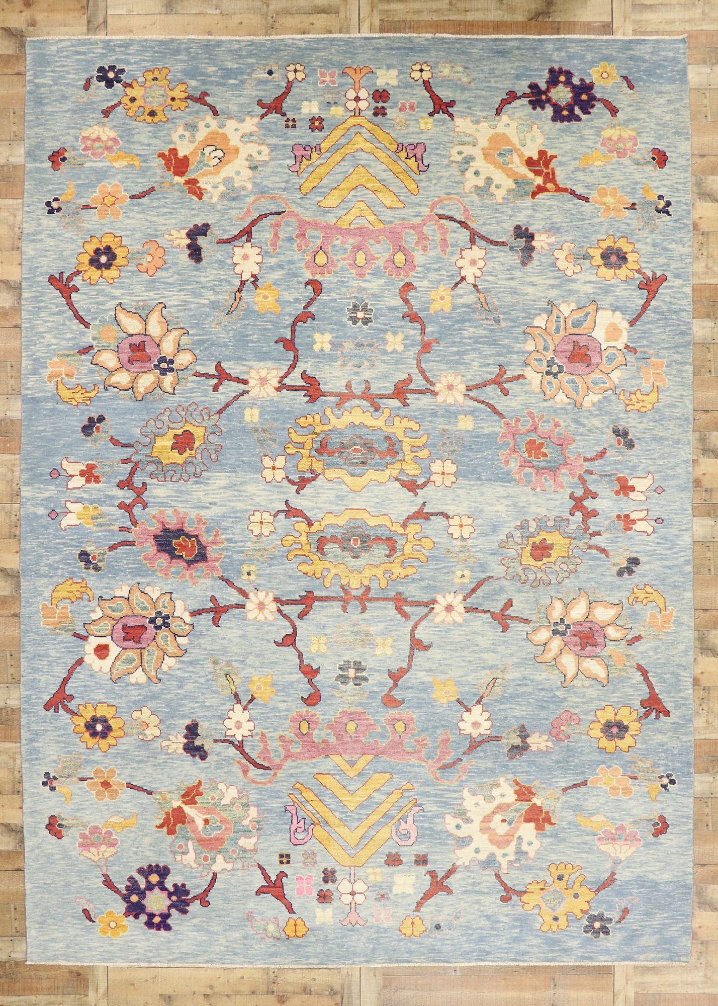 11 x 15 Contemporary Turkish Oushak Rug 60745