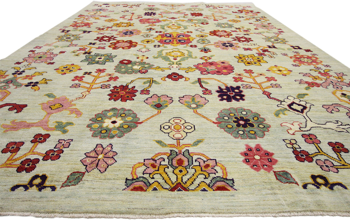 10 x 14 Contemporary Turkish Oushak Rug 60746