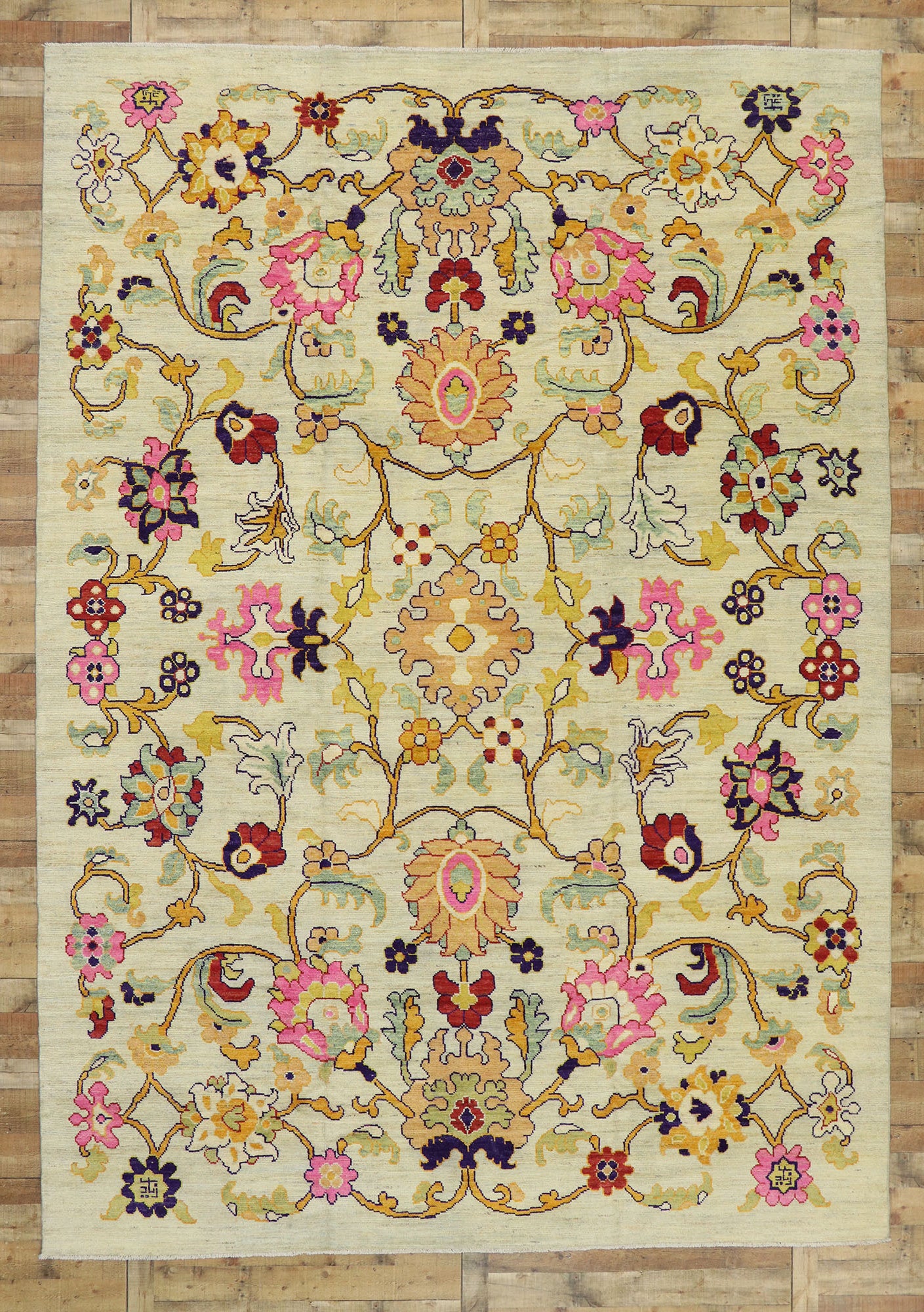 10 x 15 Contemporary Turkish Oushak Rug 60754