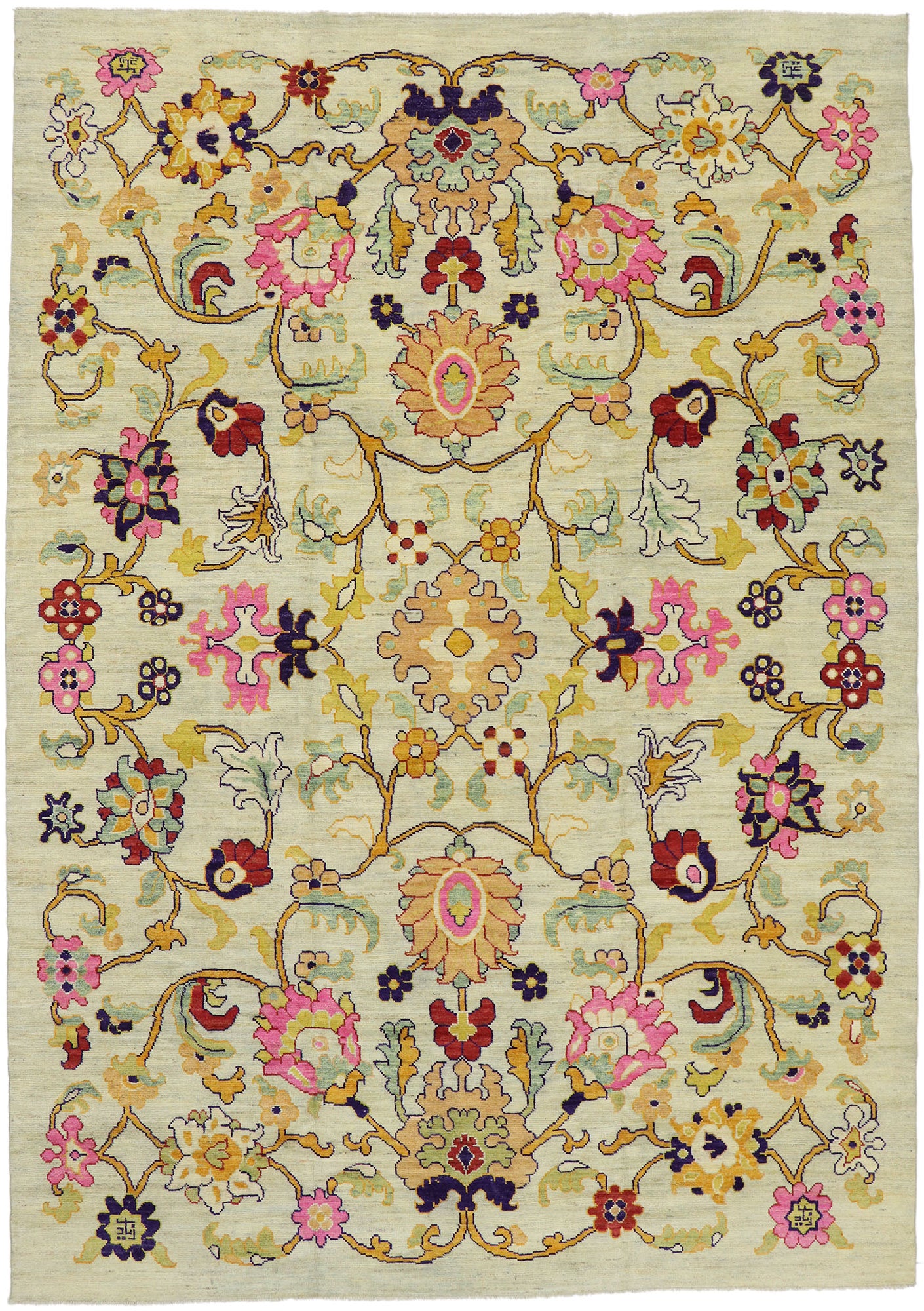 10 x 15 Contemporary Turkish Oushak Rug 60754