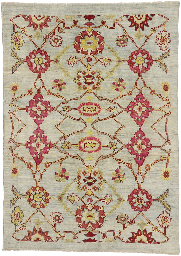 7 x 9 Colorful Turkish Oushak Rug 60757