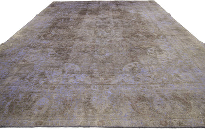 8 x 11 Vintage Distressed Overdyed Rug 60775