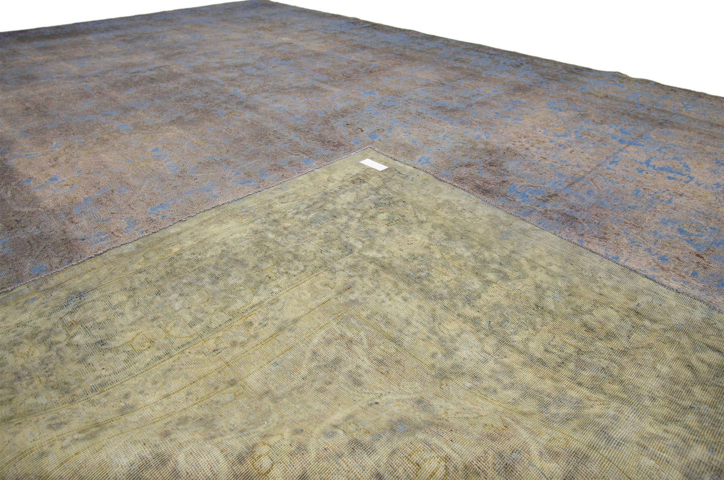 9 x 12 Vintage Distressed Overdyed Rug 60781