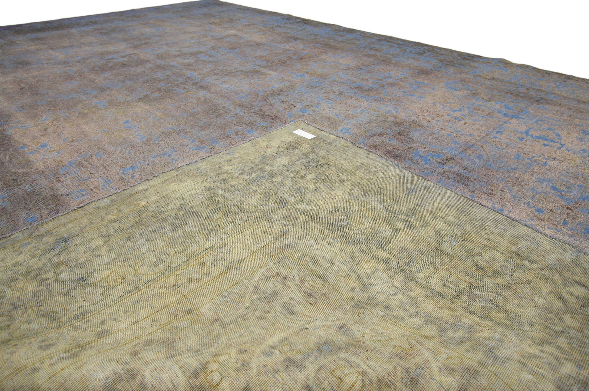 9 x 12 Vintage Distressed Overdyed Rug 60781