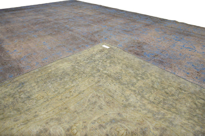 9 x 12 Vintage Distressed Overdyed Rug 60781