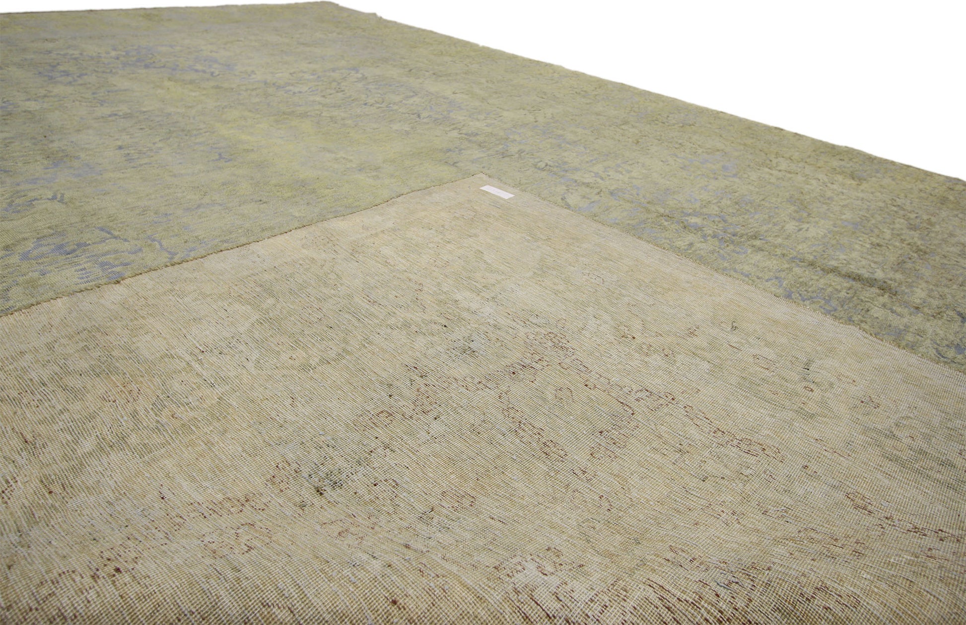 10 x 13 Vintage Distressed Overdyed Rug 60785