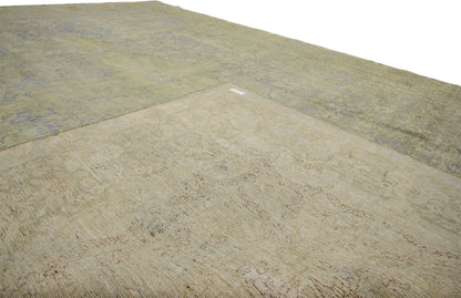 10 x 13 Vintage Distressed Overdyed Rug 60785