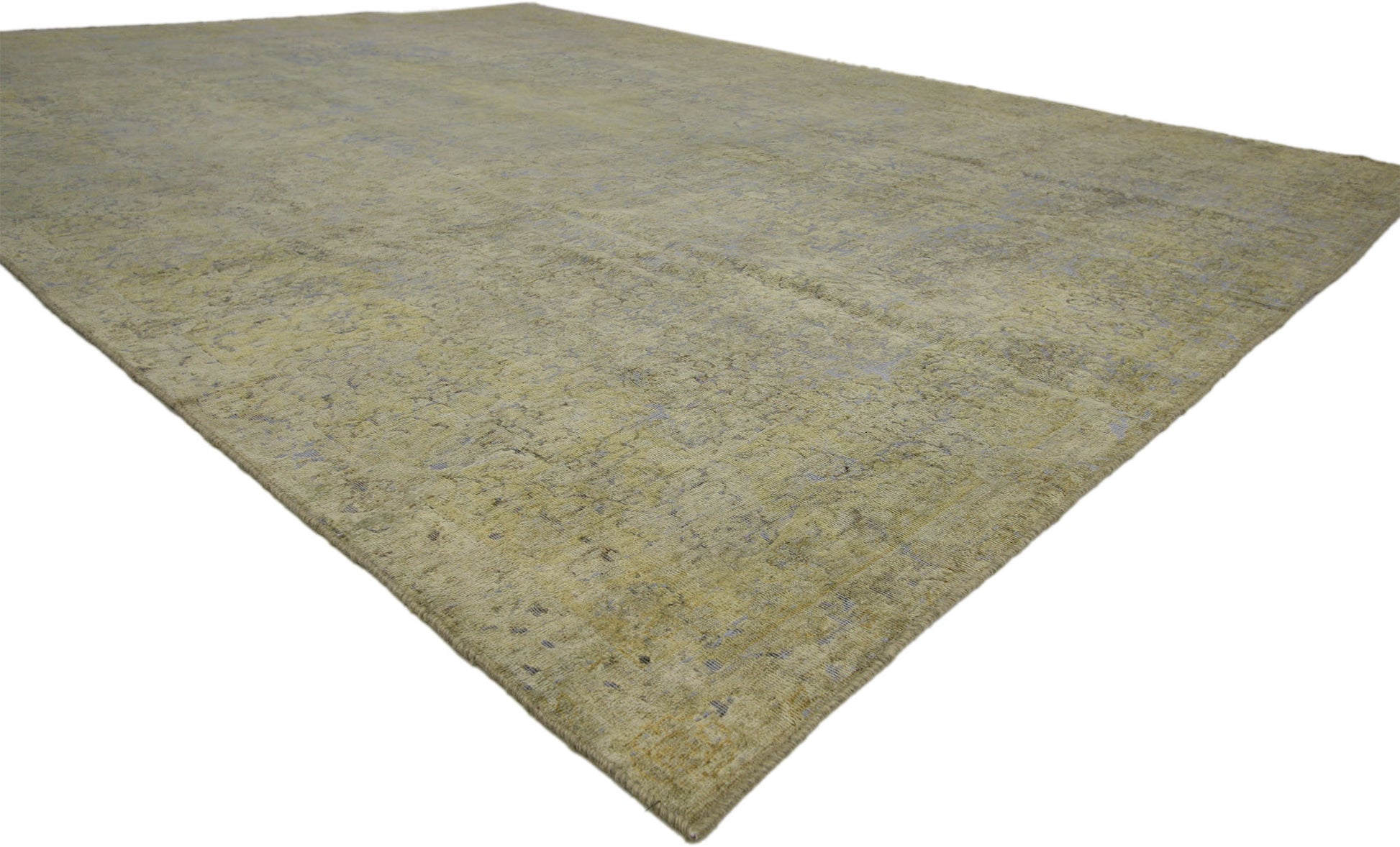 10 x 13 Vintage Distressed Overdyed Rug 60785