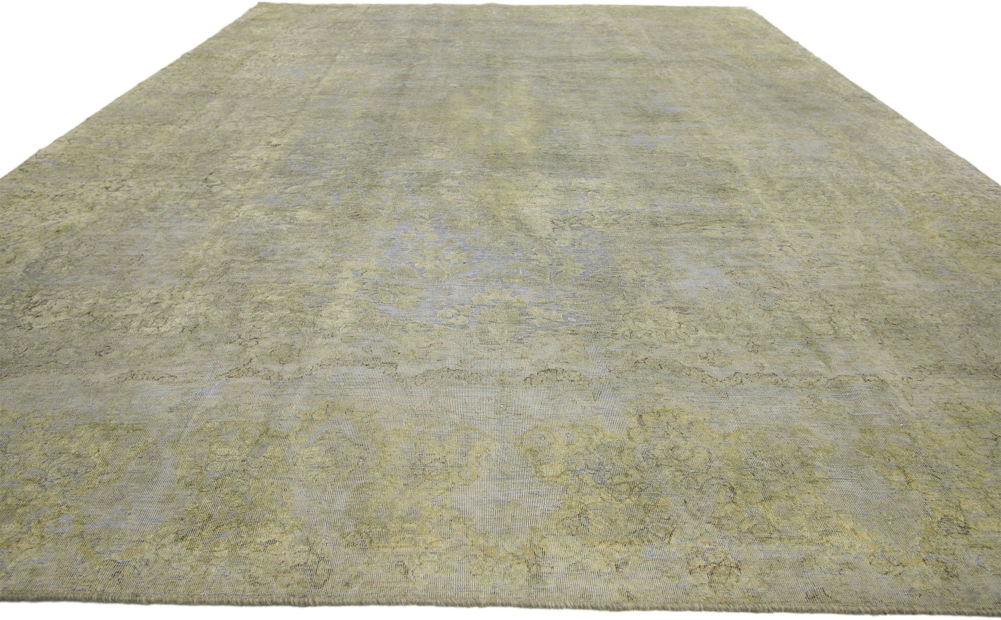 10 x 13 Vintage Distressed Overdyed Rug 60785