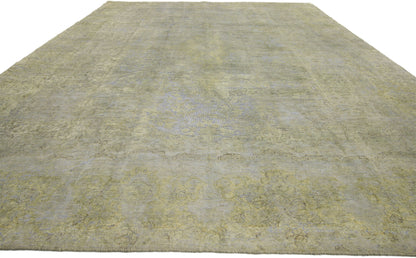 10 x 13 Vintage Distressed Overdyed Rug 60785