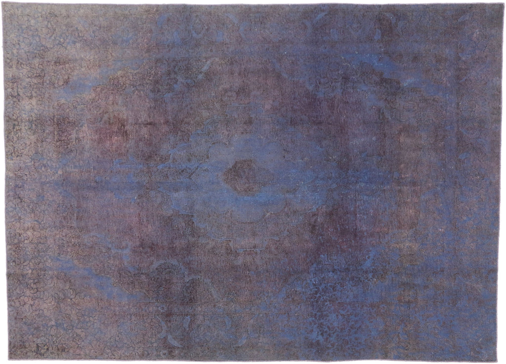 8 x 11 Vintage Distressed Overdyed Rug 60787