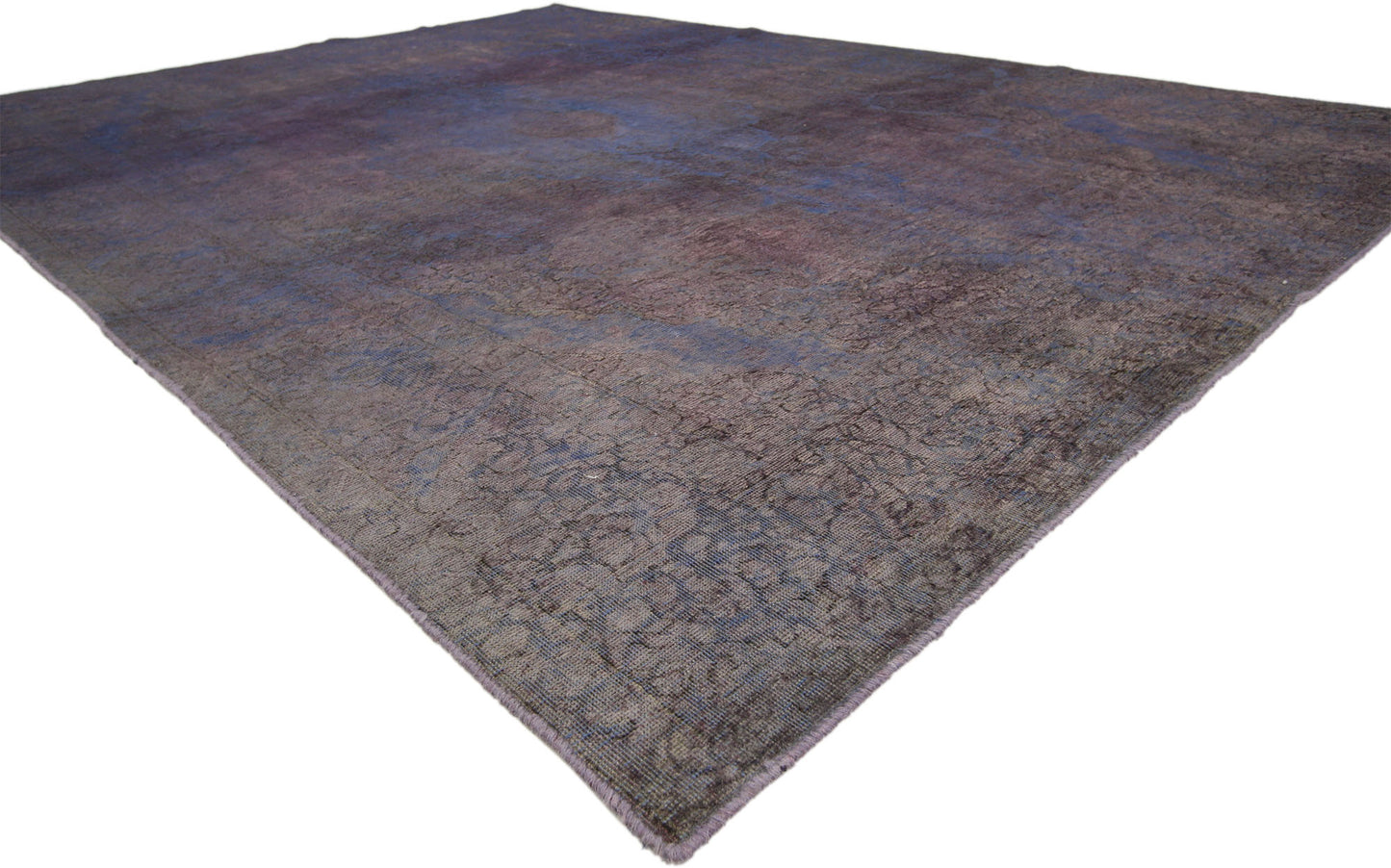 8 x 11 Vintage Distressed Overdyed Rug 60787