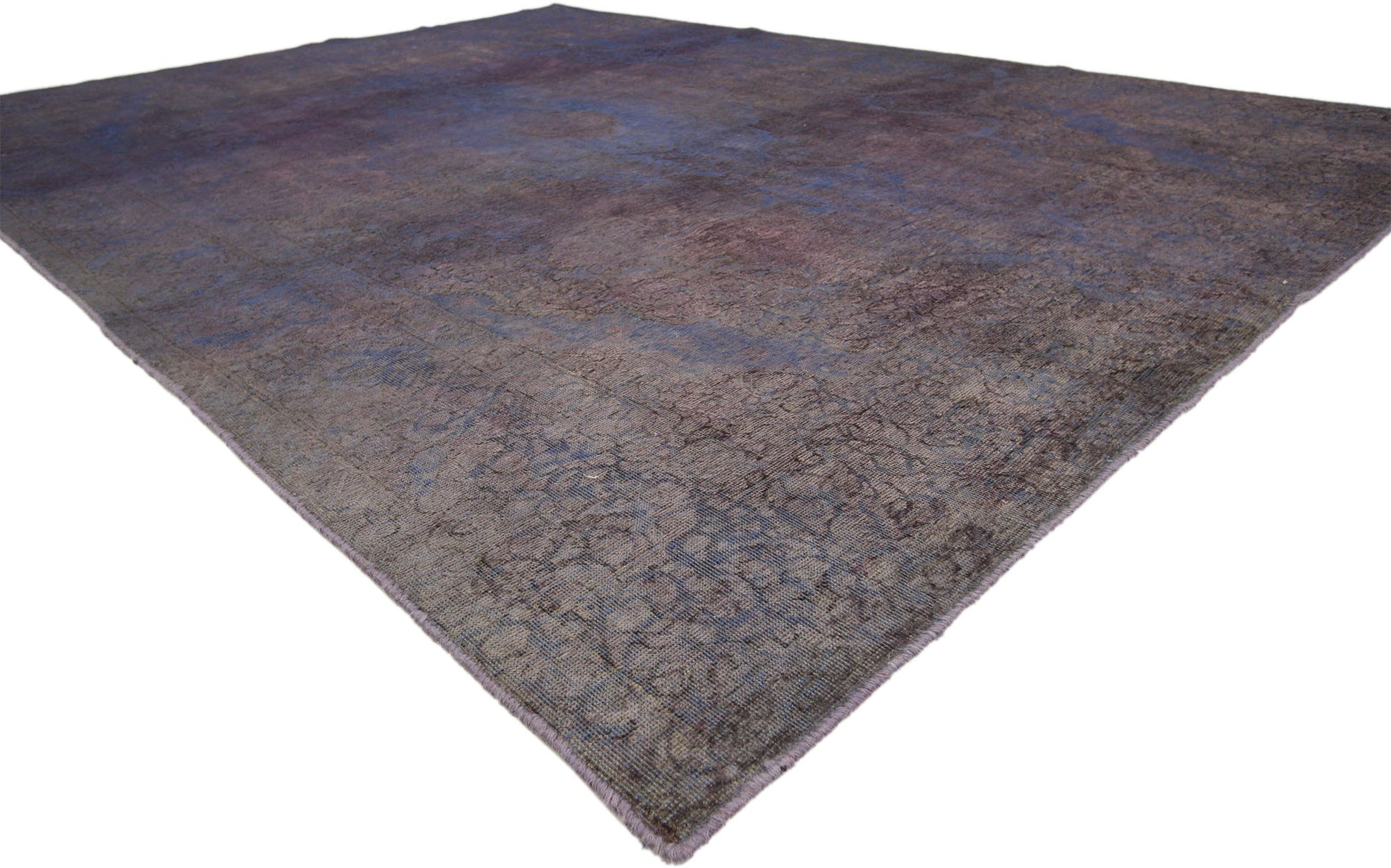 8 x 11 Vintage Distressed Overdyed Rug 60787