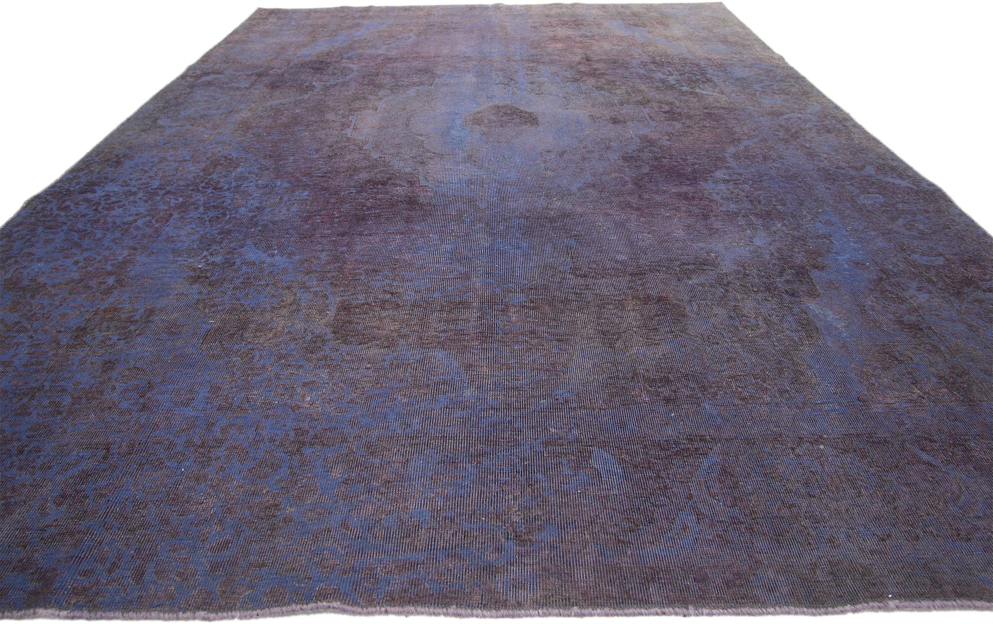 8 x 11 Vintage Distressed Overdyed Rug 60787