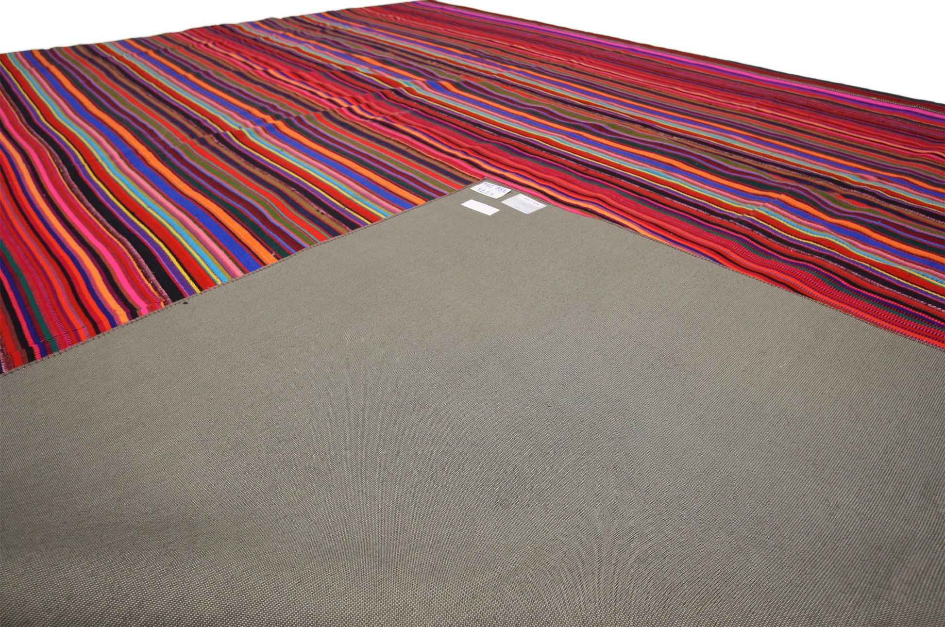 10 x 13 Vintage Turkish Striped Kilim Rug 60790