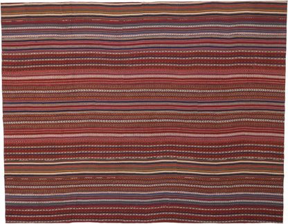 12 x 15 Vintage Turkish Striped Kilim Rug 60796
