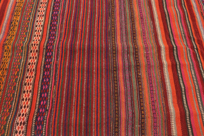 12 x 14 Vintage Turkish Striped Kilim Rug 60806
