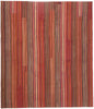 13 x 15 Vintage Turkish Striped Kilim Rug 60807