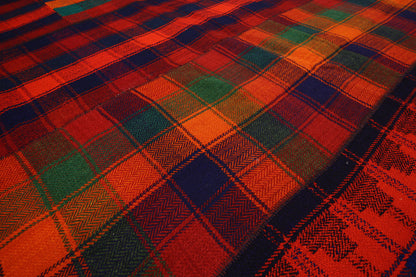 7 x 10 Vintage Kilim Tartan Plaid Rug 60811
