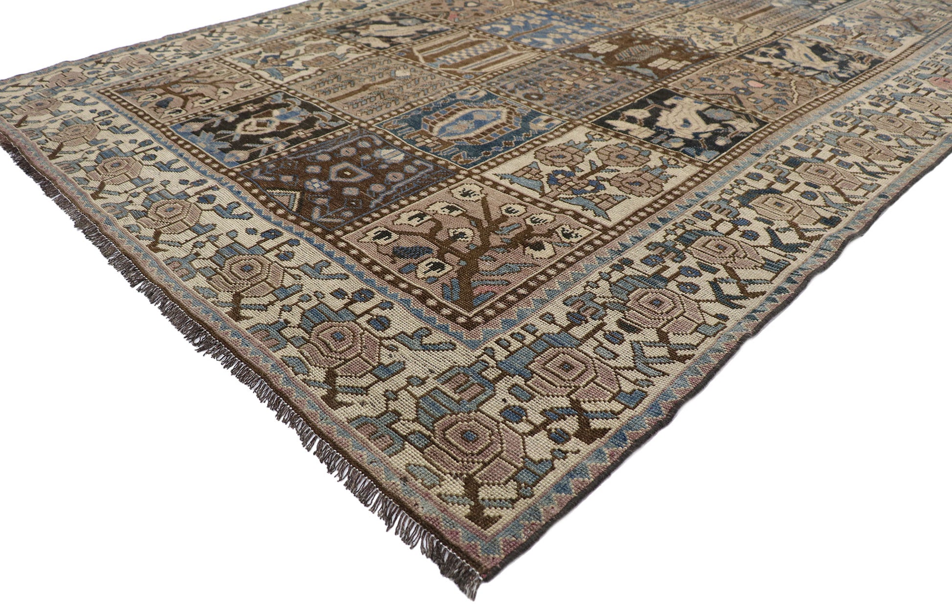 6 x 10 Antique Persian Bakhtiari Rug 60821