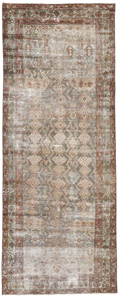 4 x 11 Antique Persian Hamadan Rug 60823